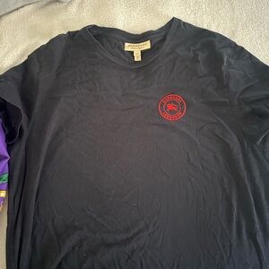 Burberry Black Tee with Red Logo